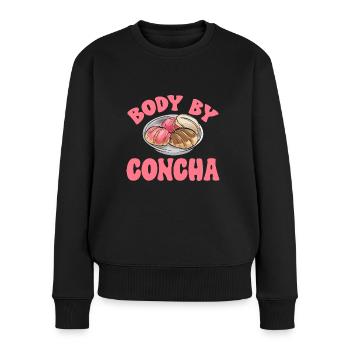 Concha Hispanic Mexikanisch Pan Dulce - Frauen Premium Bio Pullover - Schwarz - Vorne - Julia (174cm)