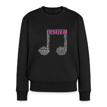 Festival - Frauen Premium Bio Pullover - Schwarz - Vorne - Julia (174cm)