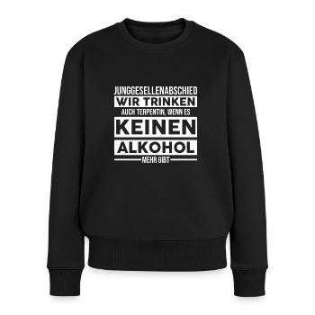 Bräutigam Junggesellenabschied - Frauen Premium Bio Pullover - Schwarz - Vorne - Julia (174cm)