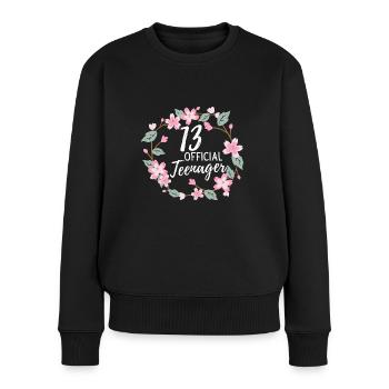 13 Official Teenager -Girls Mädchen 13 Geburtstag - Women's Premium Organic Jumper - black - Front - Julia (174cm)