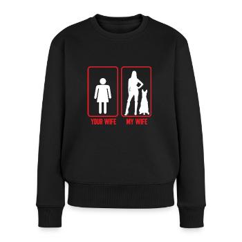 Malinois Belgischer Schäferhund Mechelaar Hund - Frauen Premium Bio Pullover - Schwarz - Vorne - Julia (174cm)