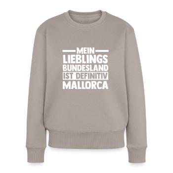 Party Urlaub Mallorca - Frauen Premium Bio Pullover - Taupe - Vorne - Julia (174cm)