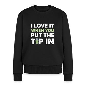Gratuities Tip Waiter Service - Women's Premium Organic Jumper - black - Front - Julia (174cm)