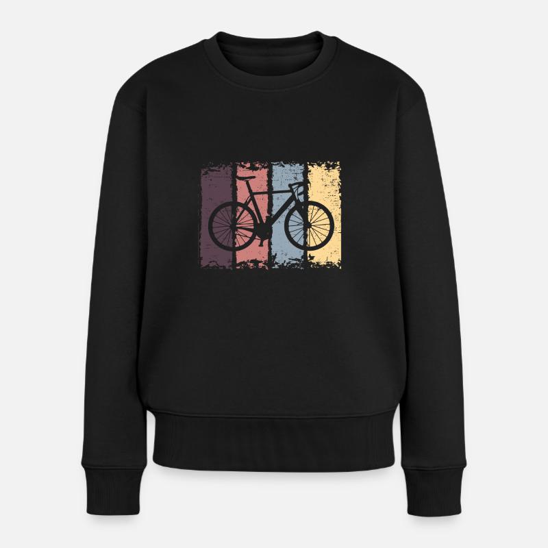 Fahrrad - Frauen Premium Bio Pullover - Schwarz