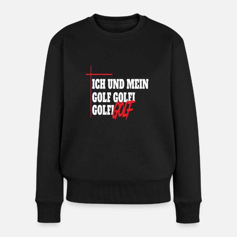 Ich und mein Golf Golfi Golfi Golf - Frauen Premium Bio Pullover - Schwarz