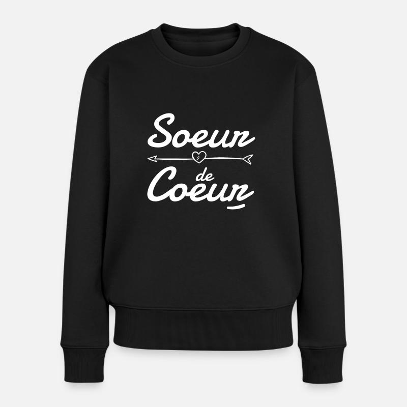 Soeur de coeur - Pull Premium bio Femme - noir