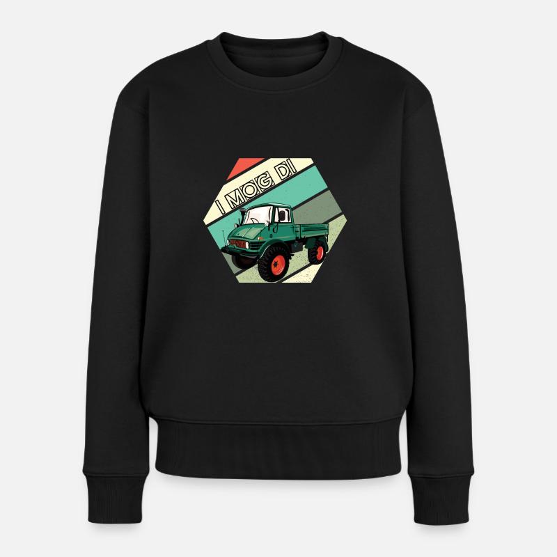 I MOG DI - Unimog - Oldtimer - Offroad - Frauen Premium Bio Pullover - Schwarz