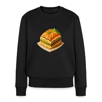 Baklava - türkische Süßspeise - Geschenk - Frauen Premium Bio Pullover - Schwarz - Vorne - Julia (174cm)