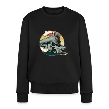 Train - Pull Premium bio Femme - noir - Devant - Julia (174cm)