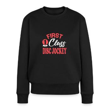 Erstklassiger Disc Jockey - Frauen Premium Bio Pullover - Schwarz - Vorne - Julia (174cm)