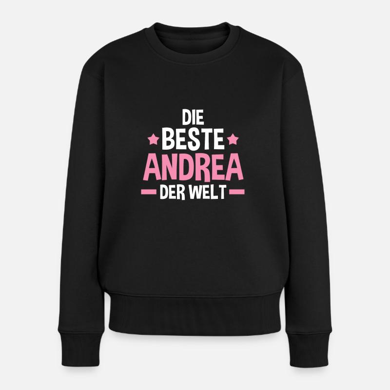 Andrea - Frauen Premium Bio Pullover - Schwarz