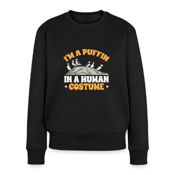 puffin puffin auke birds Lunde - Women's Premium Organic Jumper - black - Front - Julia (174cm)