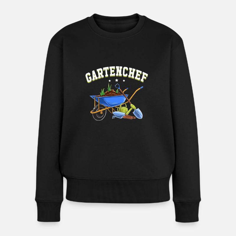 Gartenchef Gartenarbeit Gärtner Hobbygärtner Hobby - Frauen Premium Bio Pullover - Schwarz