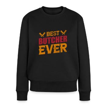 Bester Metzger Fleischer Metzgerei Beruf - Frauen Premium Bio Pullover - Schwarz - Vorne - Julia (174cm)