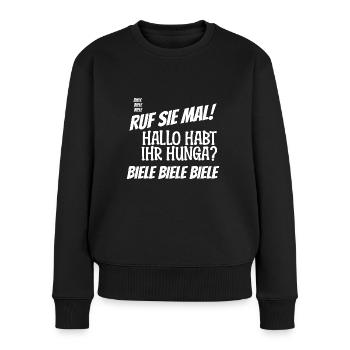 Biele Biele Biele - Frauen Premium Bio Pullover - Schwarz - Vorne - Julia (174cm)