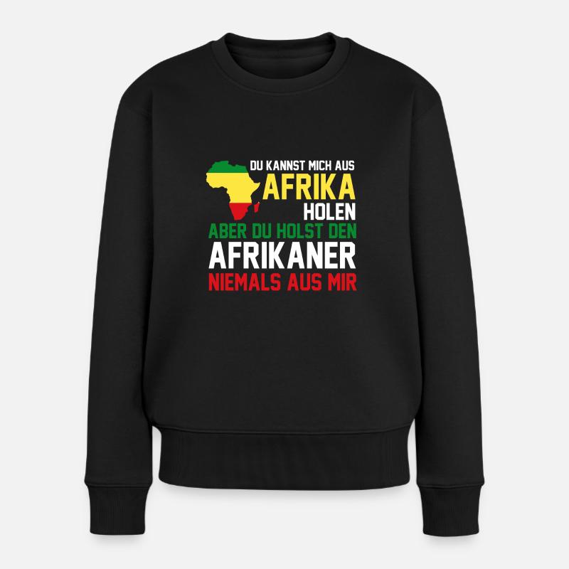 Spdafrika Afrikaner Afrikanerin Afrika - Frauen Premium Bio Pullover - Schwarz