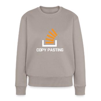 Copy Pasting Programming Coder Software Developer - Frauen Premium Bio Pullover - Taupe - Vorne - Julia (174cm)