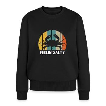 Feel salty lobster crabs seafood - Women's Premium Organic Jumper - black - Front - Julia (174cm)