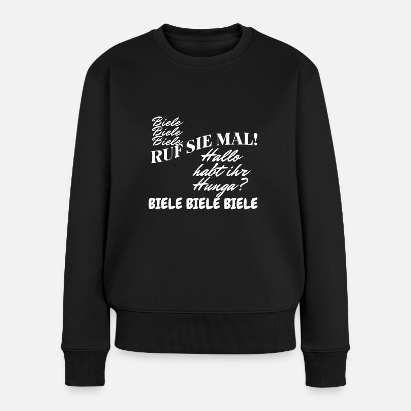 Ruf Sie mal Biele Biele Biele Enten Meme - Frauen Premium Bio Pullover - Schwarz