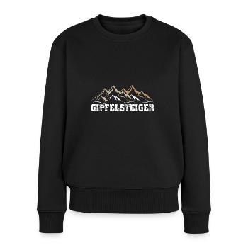 Randonneurs au sommet randonneurs randonnées alpinistes - Pull Premium bio Femme - noir - Devant - Julia (174cm)