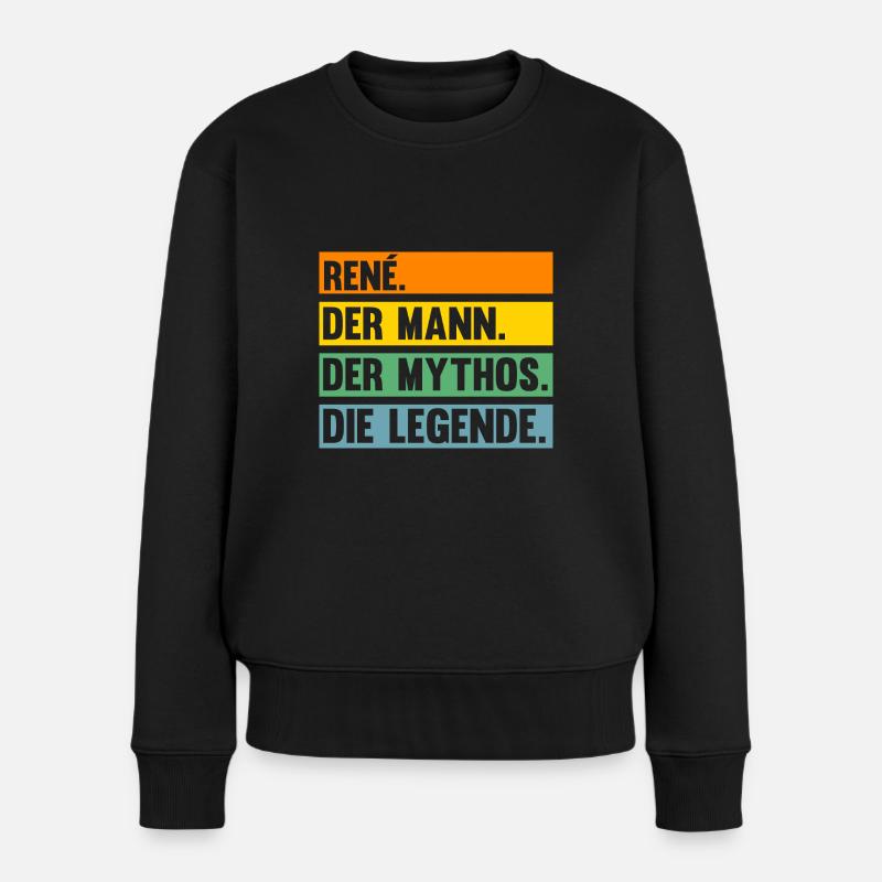 Rene - Frauen Premium Bio Pullover - Schwarz