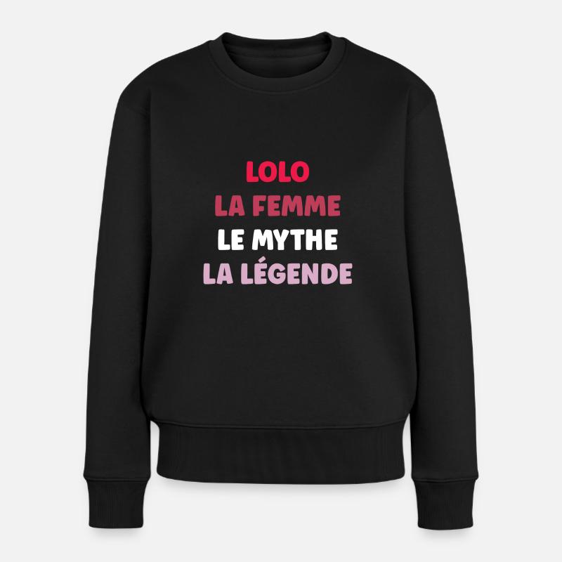 lolo - Pull Premium bio Femme - noir