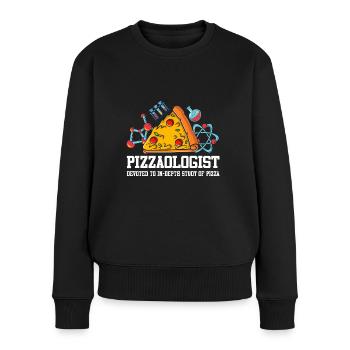 Pizza Student Pizzaologist Pizza Chef - Women's Premium Organic Jumper - black - Front - Julia (174cm)
