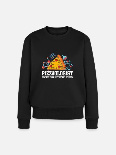 Pizza Student Pizzaologist Pizzabäcker - Frauen Premium Bio Pullover - Schwarz