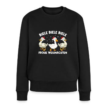 Weihnachten Biele Biele Biele Ruf Sie Mal Spruch - Frauen Premium Bio Pullover - Schwarz - Vorne - Julia (174cm)