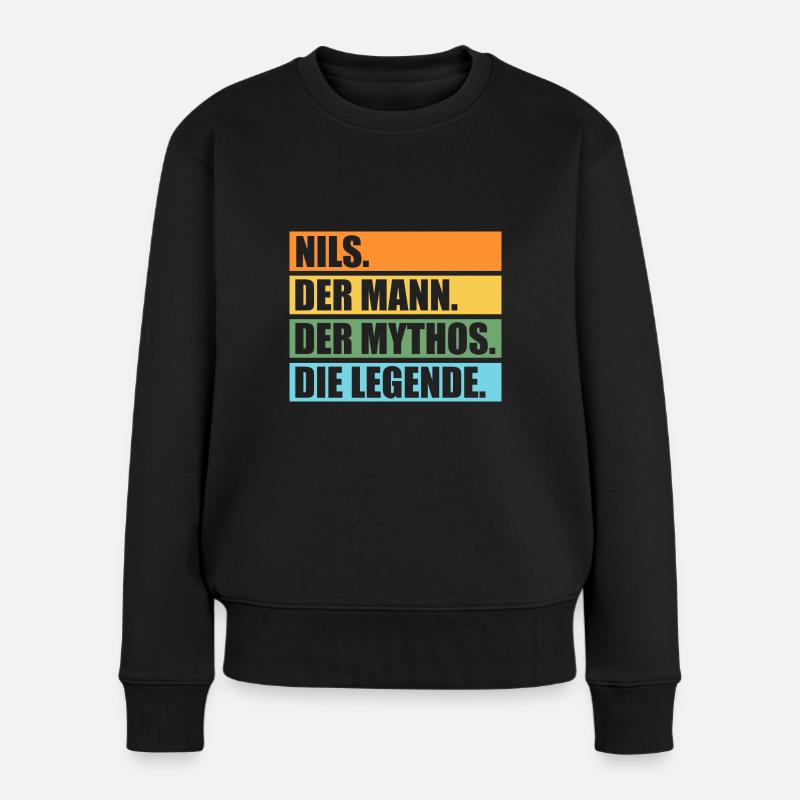 Nils - Frauen Premium Bio Pullover - Schwarz