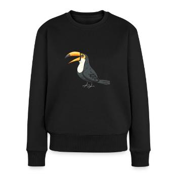 Toucan Bird Rainforest - Women's Premium Organic Jumper - black - Front - Julia (174cm)
