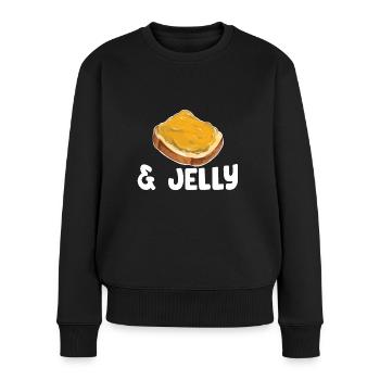 Erdnussbutter und Marmelade - Frauen Premium Bio Pullover - Schwarz - Vorne - Julia (174cm)