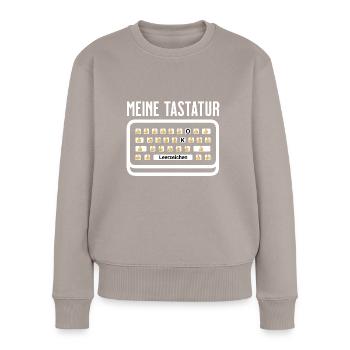 mon clavier pouces vers le haut plus de 50 mème drôle - Pull Premium bio Femme - taupe - Devant - Julia (174cm)