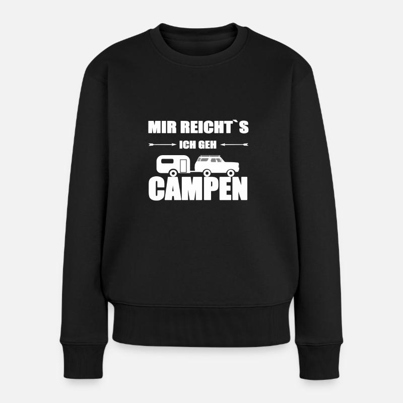 Mir Reichts Ich Gehe campen - Frauen Premium Bio Pullover - Schwarz