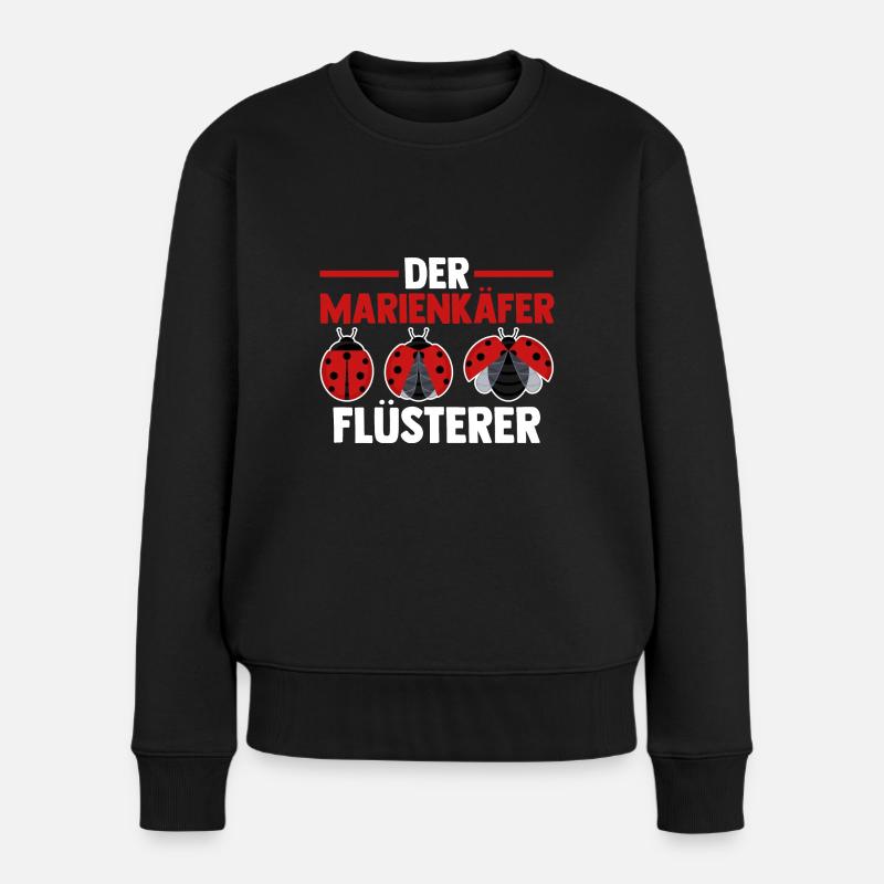 Marienkäfer - Frauen Premium Bio Pullover - Schwarz