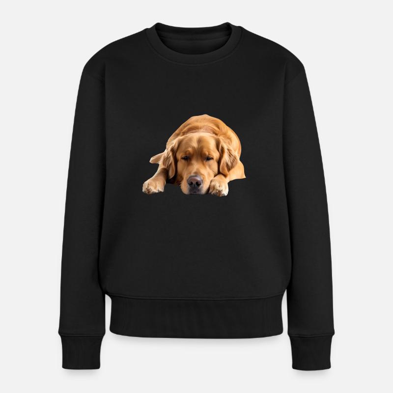 Golden Retriever - Frauen Premium Bio Pullover - Schwarz