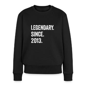 11. Geburtstag 11 Jahre Legendary Since 2013 - Frauen Premium Bio Pullover - Schwarz - Vorne - Julia (174cm)