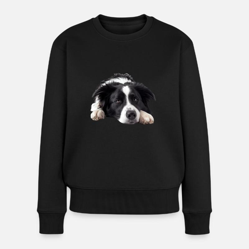 Border Collie - Frauen Premium Bio Pullover - Schwarz