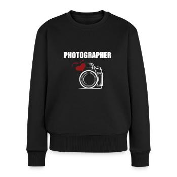 Photographer - Women's Premium Organic Jumper - black - Front - Julia (174cm)