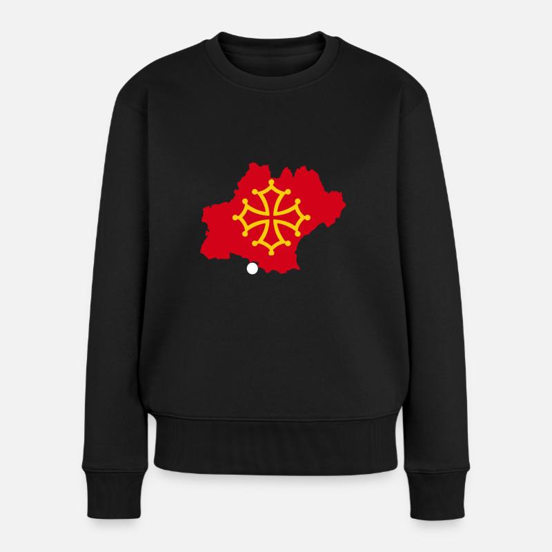 Okzitanien - Frauen Premium Bio Pullover - Schwarz