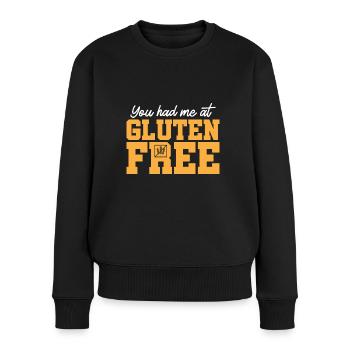 Sans gluten Intolérance au gluten - Pull Premium bio Femme - noir - Devant - Julia (174cm)