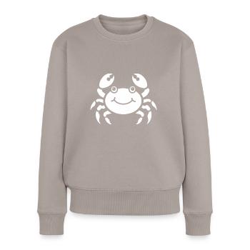 Krebs - Frauen Premium Bio Pullover - Taupe - Vorne - Julia (174cm)