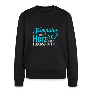 Firmpatin mit Herz und Leidenschaft Firmung - Frauen Premium Bio Pullover - Schwarz - Vorne - Julia (174cm)