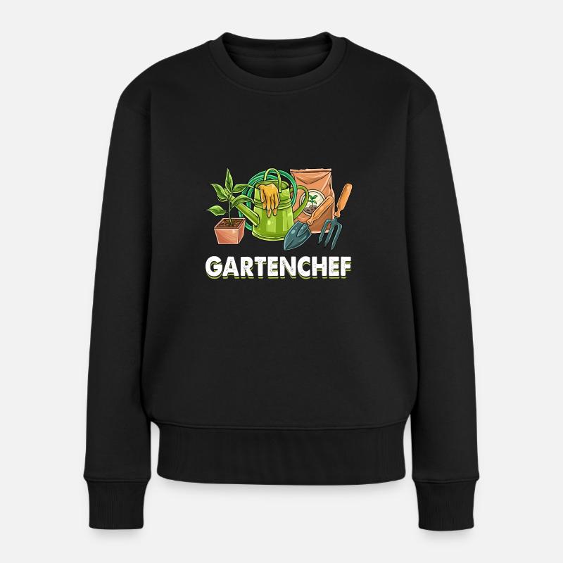 Gartenchef Gartenarbeit Gärtner Hobbygärtner Hobby - Frauen Premium Bio Pullover - Schwarz