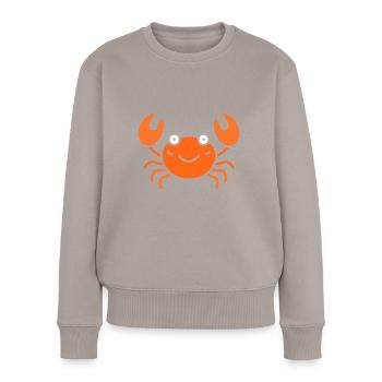 Krebs - Frauen Premium Bio Pullover - Taupe - Vorne - Julia (174cm)