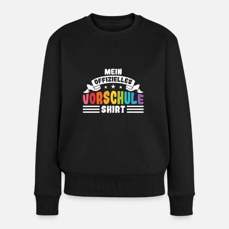 Vorschule Anfang Vorschulkind Geschenk - Frauen Premium Bio Pullover - Schwarz