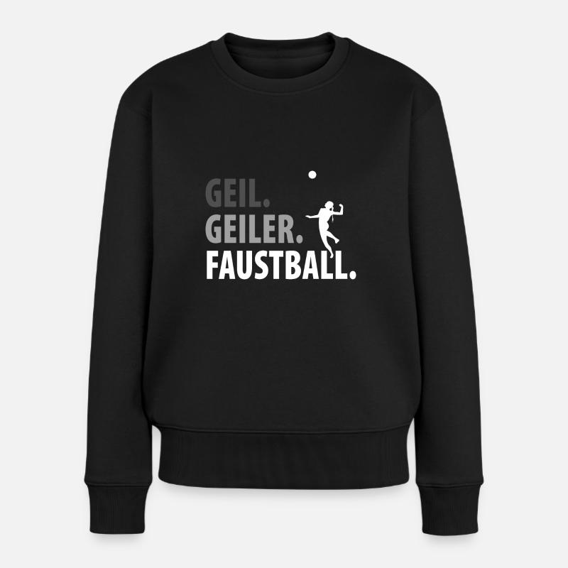Faustball Faustballer Faustballspieler - Frauen Premium Bio Pullover - Schwarz