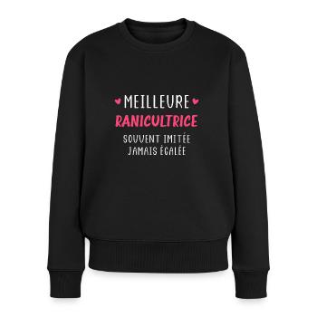 souvent imitée meilleure Ranicultrice - Pull Premium bio Femme - noir - Devant - Julia (174cm)