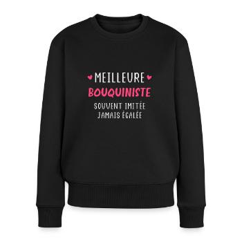 Souvent imitée meilleure Bouquiniste - Pull Premium bio Femme - noir - Devant - Julia (174cm)