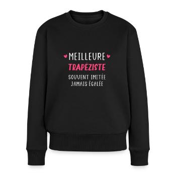 Souvent imitée Meilleure assistante trapeziste - Pull Premium bio Femme - noir - Devant - Julia (174cm)
